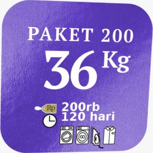 paket 200 laundry santri